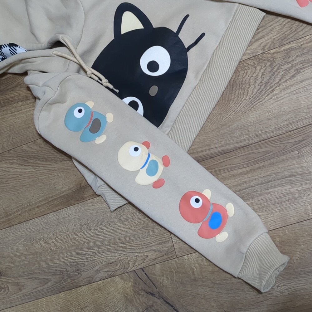 Dumbgood Chococat Puff Print Cropped Hoodie Size Small - Picture 5 of 11